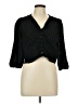 DAZY Black 3/4 Sleeve Blouse Size L - photo 1