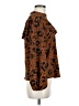 Topshop 100% Polyester Animal Print Brown Long Sleeve Blouse Size 6 - photo 4