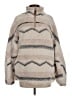 Thread & Supply 100% Polyester Chevron-herringbone Tan Pullover Sweater Size S - photo 1