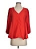 Tuckernuck 100% Polyester Red 3/4 Sleeve Blouse Size S - photo 1