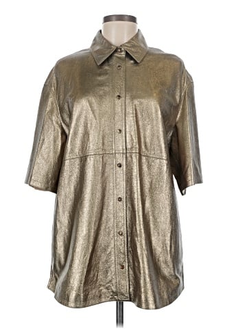 Brunello Cucinelli Leather Shirt Jacket (view 1)