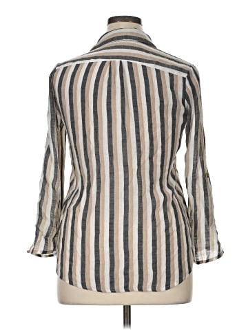 Robert Louis 3/4 Sleeve Button-Down Shirt (view 2)