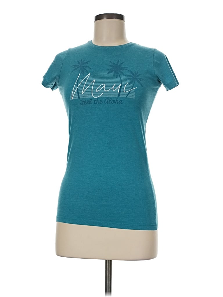 Pre-owned Assorted Brands Short Sleeve T-shirt In Teal