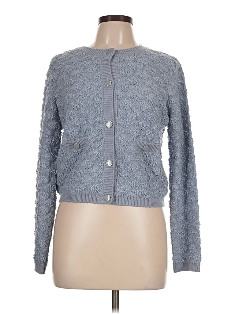 Pre-owned Mng Cardigan Sweater In Blue