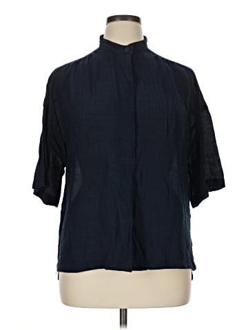 Max Studio 3/4 Sleeve Button-Down Shirt (view 1)