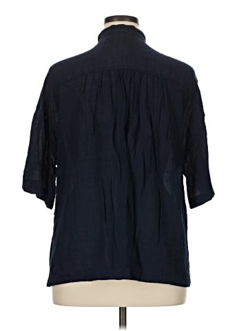 Max Studio 3/4 Sleeve Button-Down Shirt (view 2)