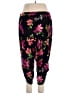 Susan Graver Floral Black Active Pants Size 1X - photo 2
