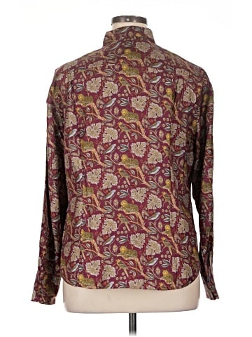 J.Crew Collection Long Sleeve Silk Top (view 2)