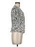 Topshop Animal Print Ivory Tan Short Sleeve Blouse Size 8 - photo 4