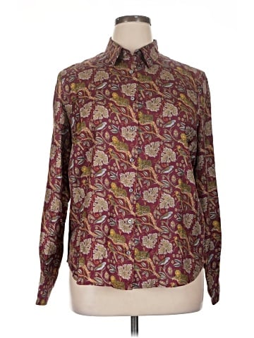 J.Crew Collection Long Sleeve Silk Top (view 1)