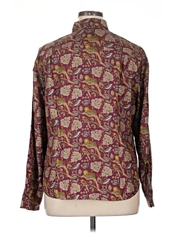 J.Crew Collection Long Sleeve Silk Top (view 2)