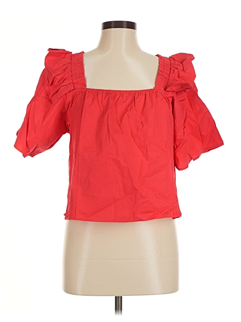 Sugarlips Short Sleeve Blouse In Red