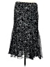 Chaps 100% Polyester Black Casual Skirt Size M (petite) - photo 2