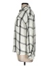 Sincerely Jules 100% Rayon Plaid Silver Long Sleeve Button-Down Shirt Size M - photo 5