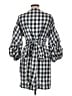 INA 100% Polyester Checkered-gingham Gray Cocktail Dress Size L - photo 2