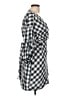 INA 100% Polyester Checkered-gingham Gray Cocktail Dress Size L - photo 4