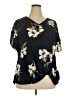 West Kei 100% Polyester Black Short Sleeve Blouse Size 2X - photo 1