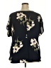 West Kei 100% Polyester Black Short Sleeve Blouse Size 2X - photo 2
