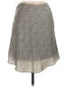 Sienna Sky 100% Polyester Chevron-herringbone Silver Casual Skirt Size S - photo 1