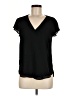 H&M 100% Polyester Black Short Sleeve Blouse Size 6 - photo 1