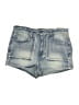Shein Curve Blue Denim Shorts Size 0X - photo 1