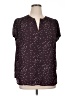 Monday Fun 100% Polyester Purple Short Sleeve Henley Size 1X - photo 1