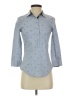 Zara Basic Polka Dots Blue 3/4 Sleeve Button-Down Shirt Size S - photo 1