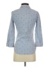 Zara Basic Polka Dots Blue 3/4 Sleeve Button-Down Shirt Size S - photo 2