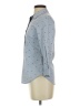 Zara Basic Polka Dots Blue 3/4 Sleeve Button-Down Shirt Size S - photo 5