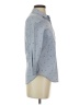 Zara Basic Polka Dots Blue 3/4 Sleeve Button-Down Shirt Size S - photo 4