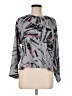 Pierre Balmain 100% Polyester Gray Long Sleeve Blouse Size M - photo 1