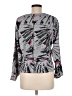 Pierre Balmain 100% Polyester Gray Long Sleeve Blouse Size M - photo 2
