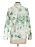 Lands' End Floral Green Long Sleeve Blouse Size 12 - photo 2