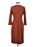 Lands' End Solid Brown Casual Dress Size S - photo 2