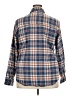 Universal Thread 100% Cotton Plaid Blue Long Sleeve Button-Down Shirt Size XXL - photo 2
