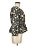 Universal Thread Black Blue 3/4 Sleeve Blouse Size M - photo 4