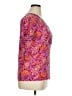 Chaps Paisley Purple Short Sleeve Blouse Size 1X - photo 4