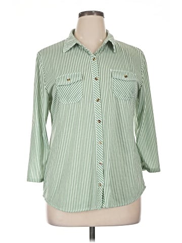 Eden & Olivia 3/4 Sleeve Button-Down Shirt (view 1)