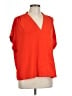 A New Day 100% Polyester Orange Short Sleeve Blouse Size L - photo 1