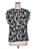Anne Klein Silver Short Sleeve Blouse Size XL - photo 1