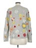 Label + Thread 100% Wool Floral Gray Wool Pullover Sweater Size M - photo 2