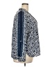 Nic + Zoe 100% Polyester Print Blue Long Sleeve Blouse Size XXL - photo 4