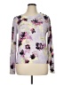 Nic + Zoe Floral Purple Pullover Sweater Size XL - photo 1