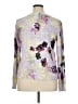 Nic + Zoe Floral Purple Pullover Sweater Size XL - photo 2