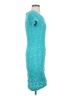 AB Studio 100% Cotton Teal Cocktail Dress Size S - photo 4