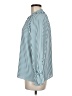Ann Taylor 100% Polyester Stripes Teal 3/4 Sleeve Blouse Size M (petite) - photo 5
