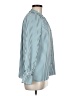 Ann Taylor 100% Polyester Stripes Teal 3/4 Sleeve Blouse Size M (petite) - photo 4