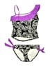 Justice Paisley Purple Two Piece Swimsuit Size 10 - photo 1