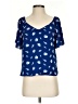 Ann Taylor LOFT 100% Rayon Blue Short Sleeve Top Size XS - photo 1