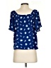Ann Taylor LOFT 100% Rayon Blue Short Sleeve Top Size XS - photo 2